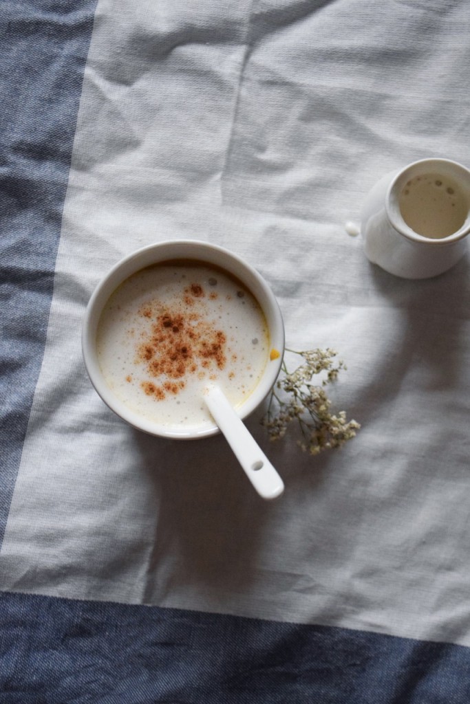 Chai latte with cinnamon