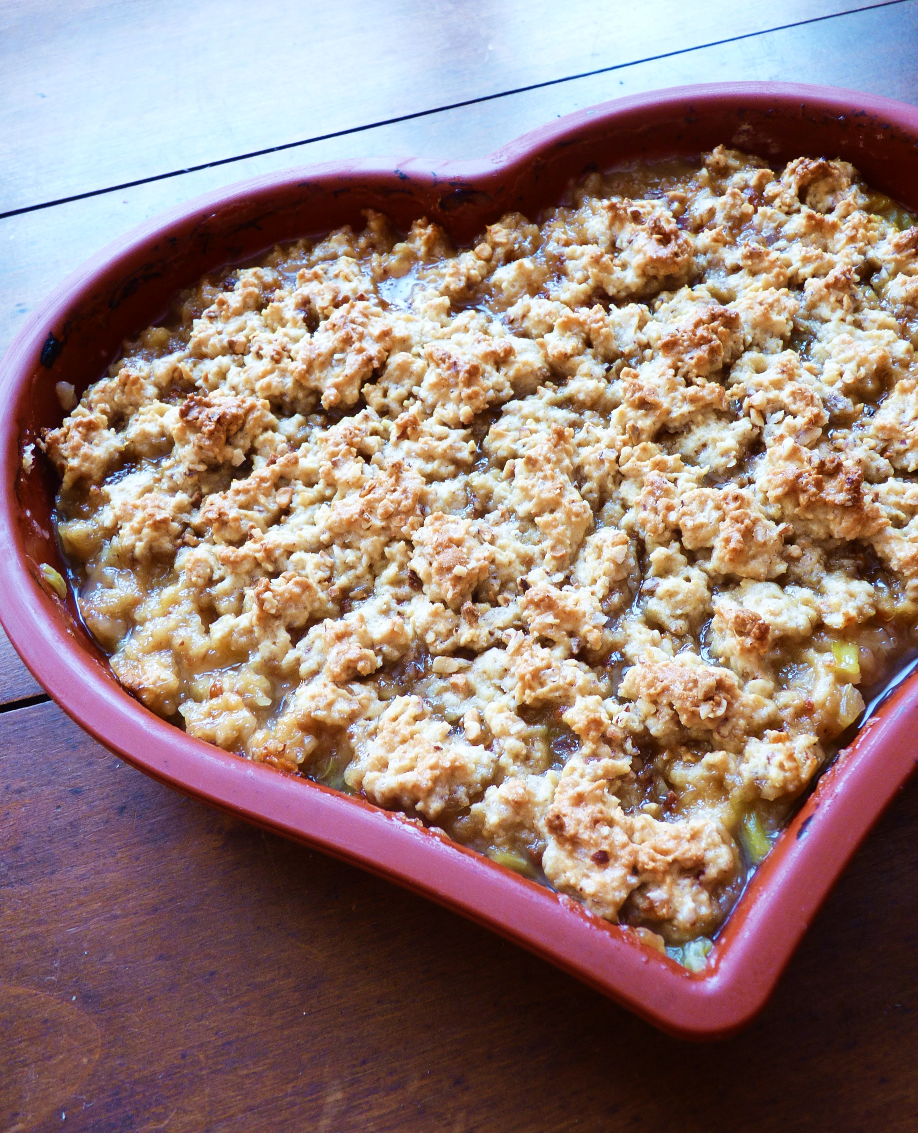 Crumble rhubarbe abricot 2