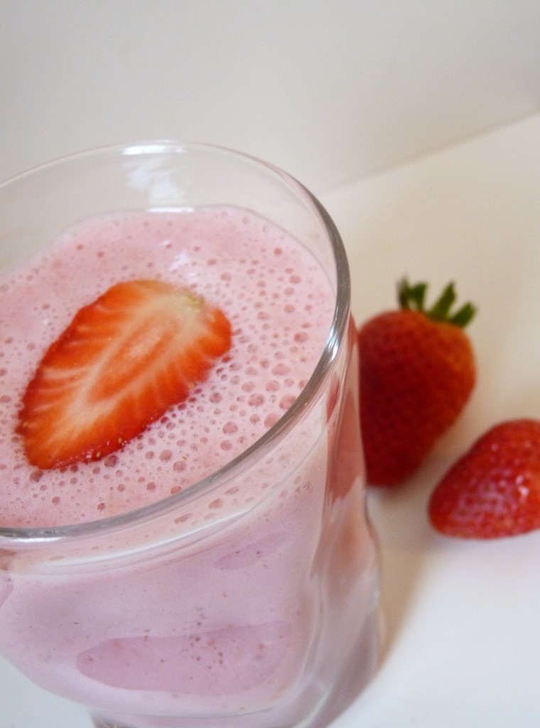 Smoothie fraises-fluff