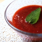 Soupe glacée fraise menthe