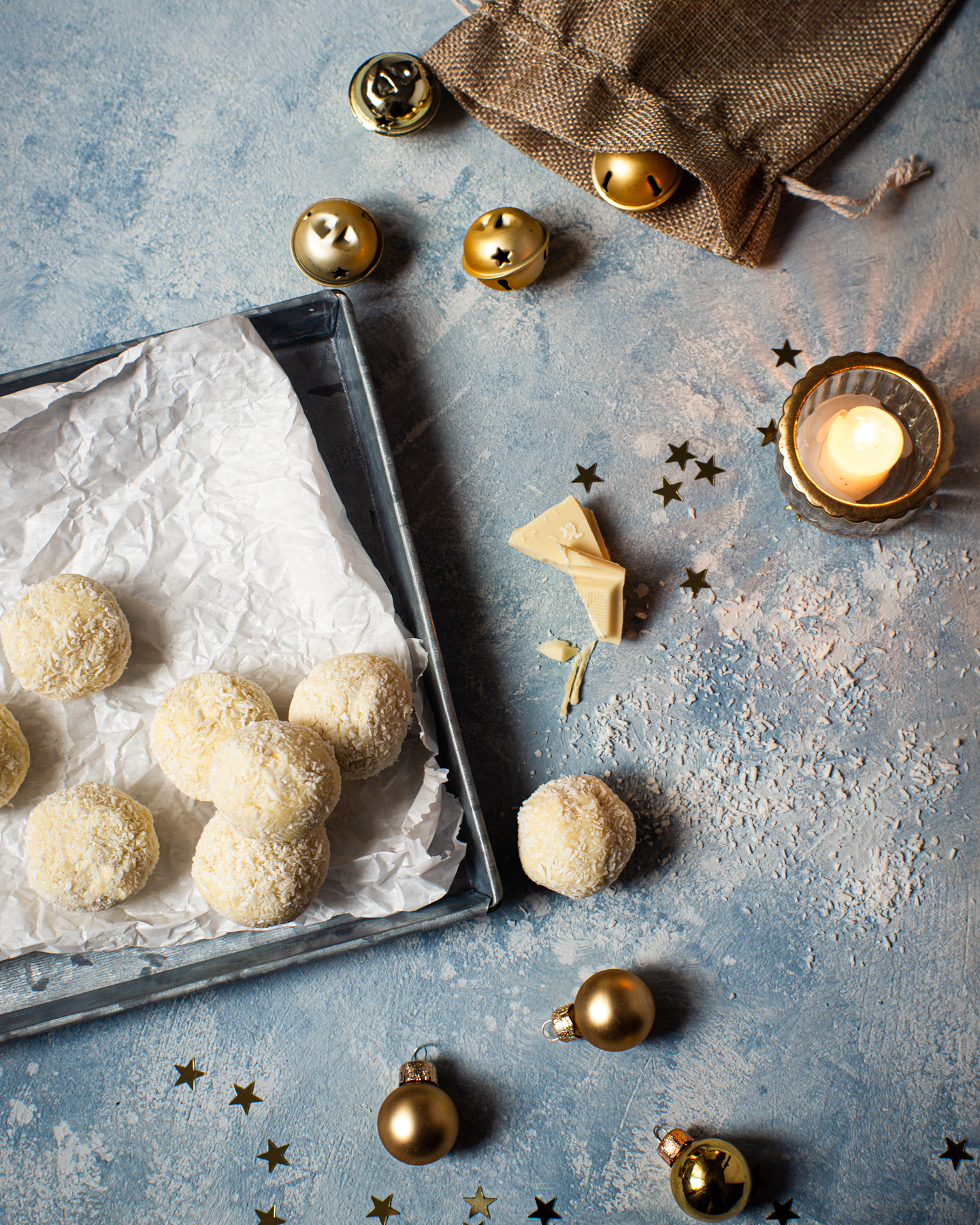 Truffes blanches à la noix de coco