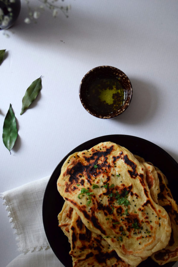 naans indiens nigelle coriandre ghee