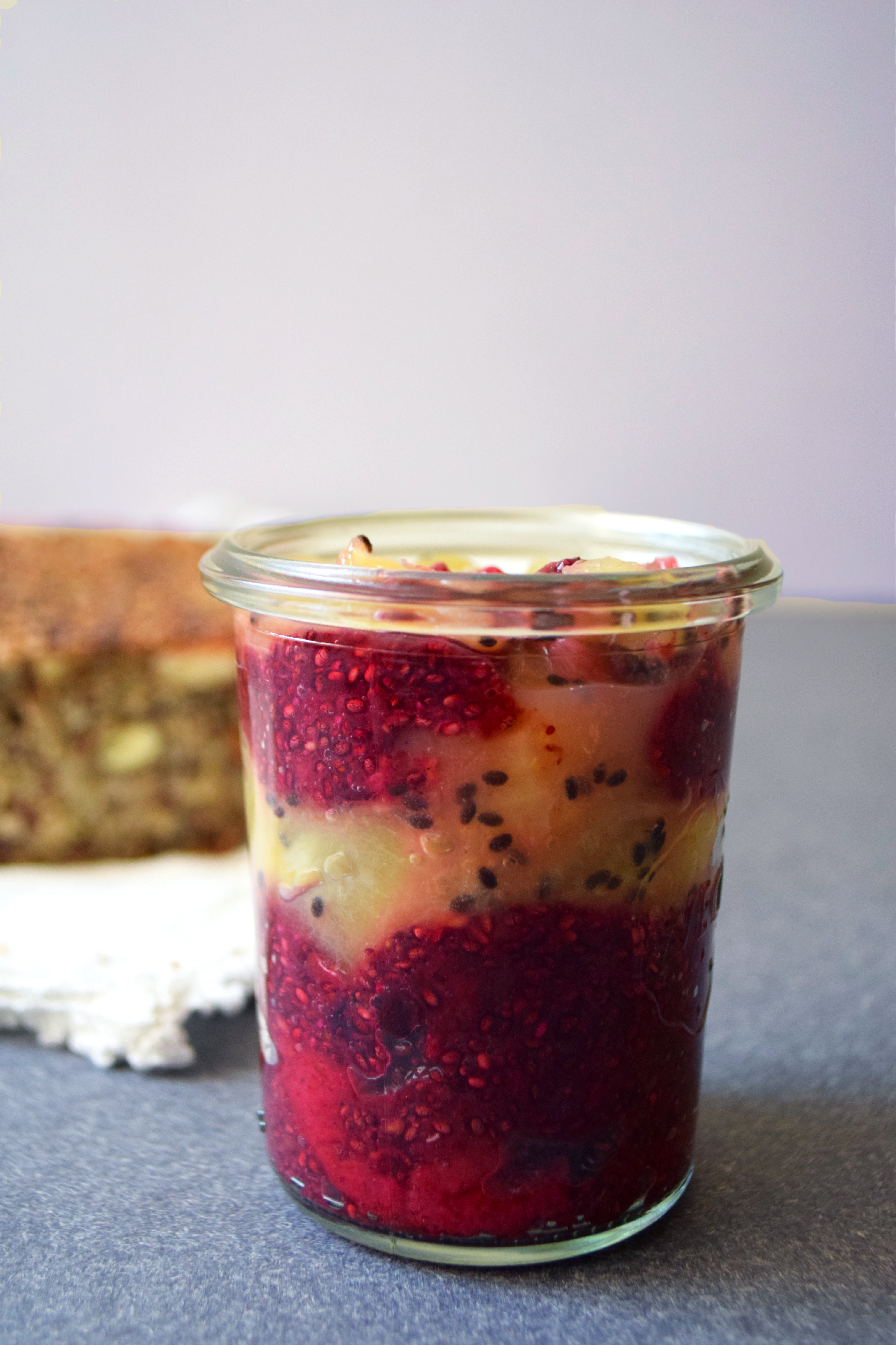 Sugar-free berry & kiwi chia jam