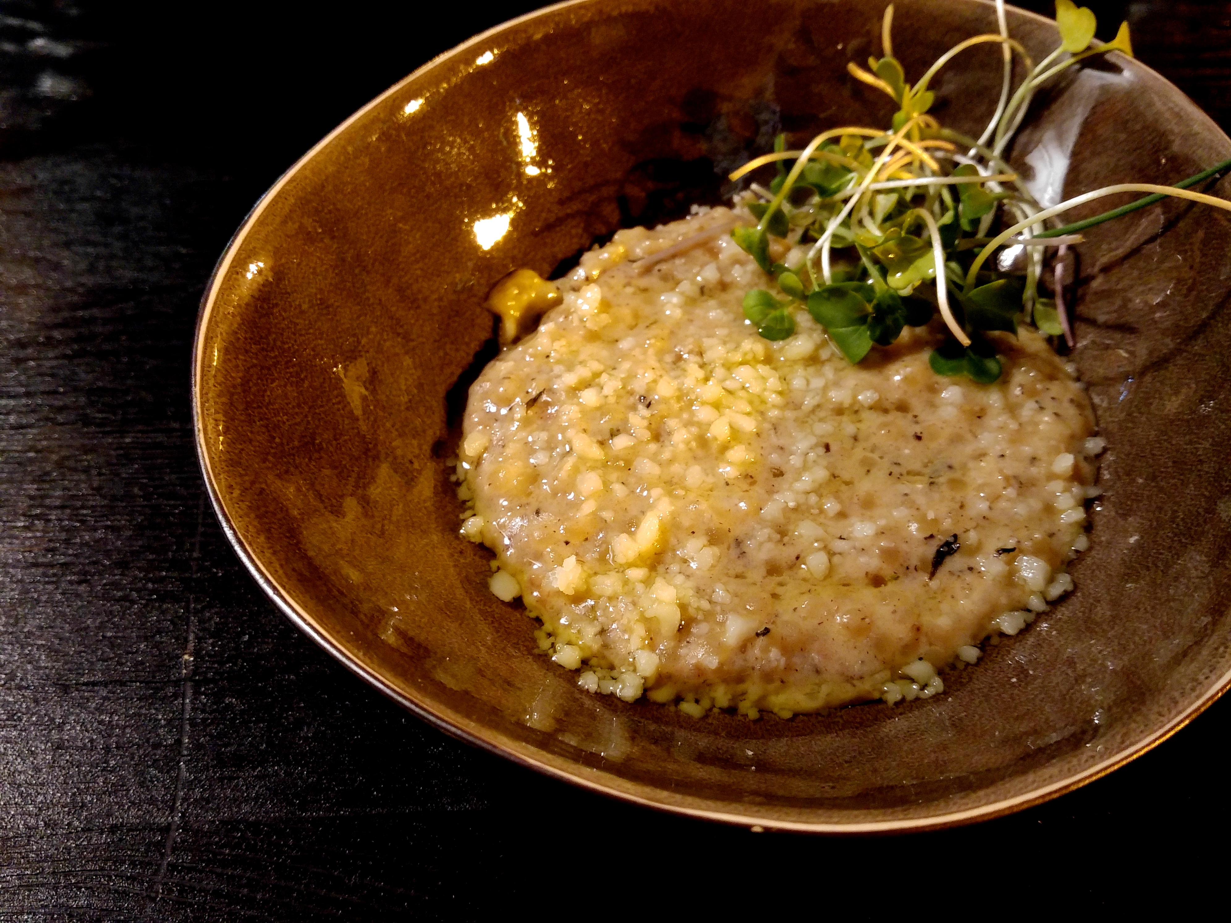 Odessa food guide restaurant Dizyngoff risotto black truffle