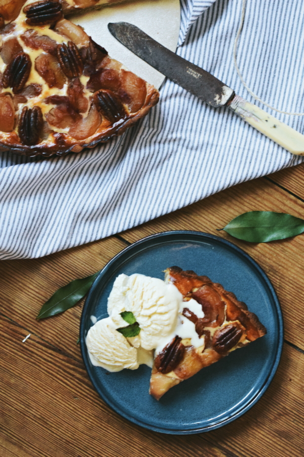 Peach orange blossom pecan nut pie buckwheat