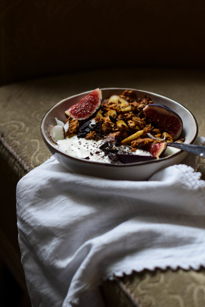 Fall granola with sweet potatoes & spices