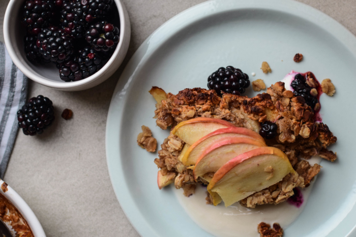 Baked oatmeal pomme & cannelle