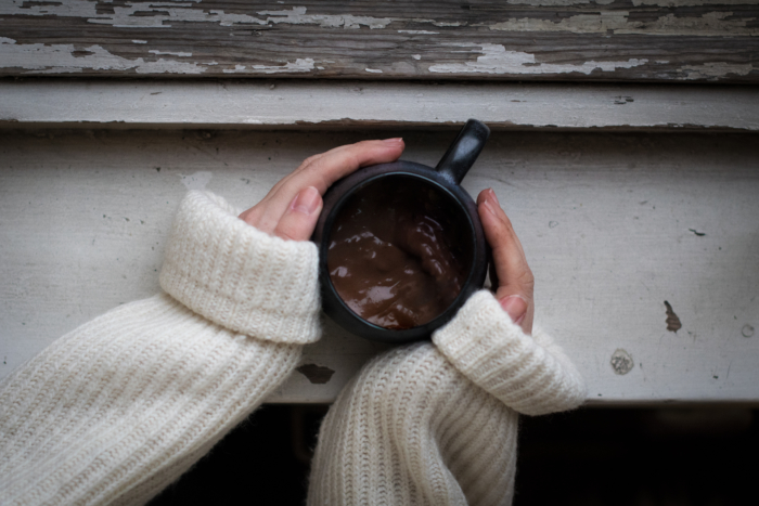 Decadently Creamy Hot Chocolate with Spices & Peanut