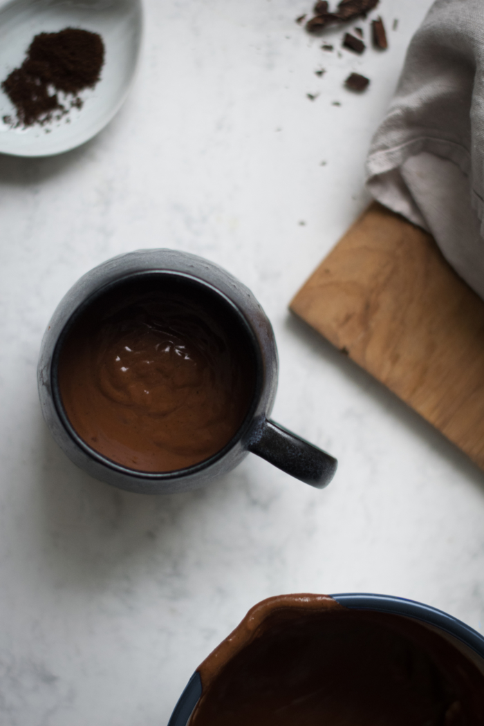 Decadently Creamy Hot Chocolate with Spices & Peanut