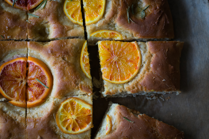 Blood Orange & Rosemary Sweet Focaccia