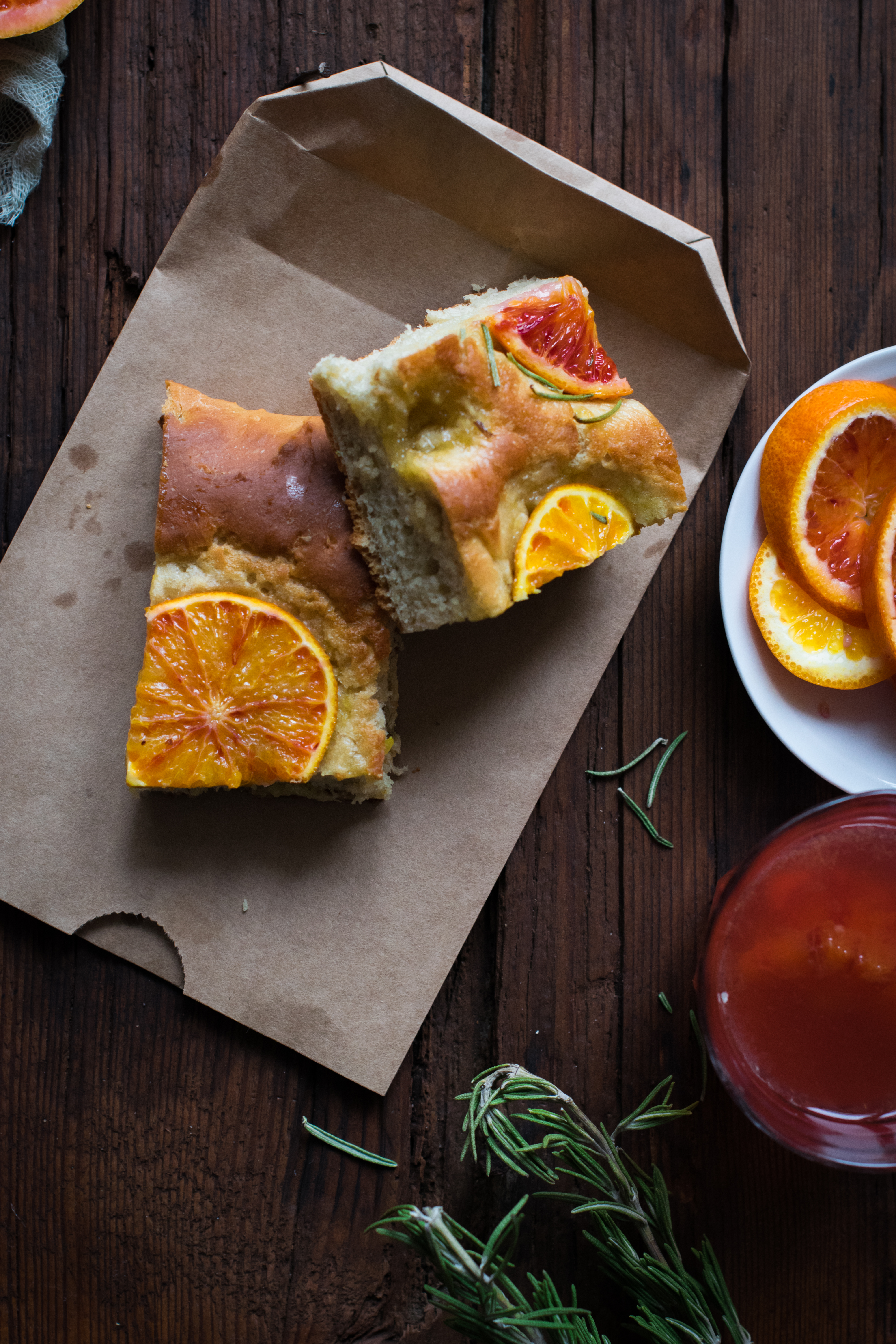 Blood Orange & Rosemary Sweet Focaccia