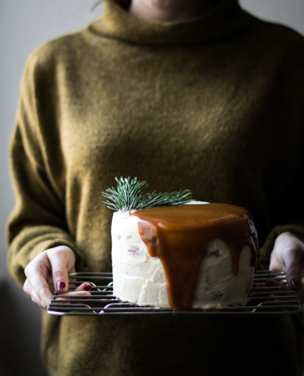 Sweet Potato, Gingerbread & Stracciatella Layer Cake