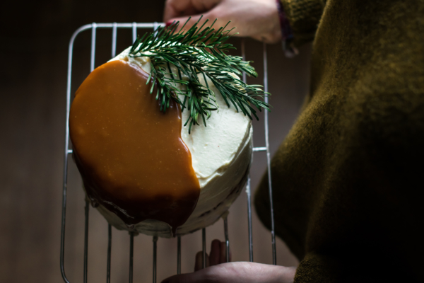 Sweet Potato, Gingerbread & Stracciatella Layer Cake