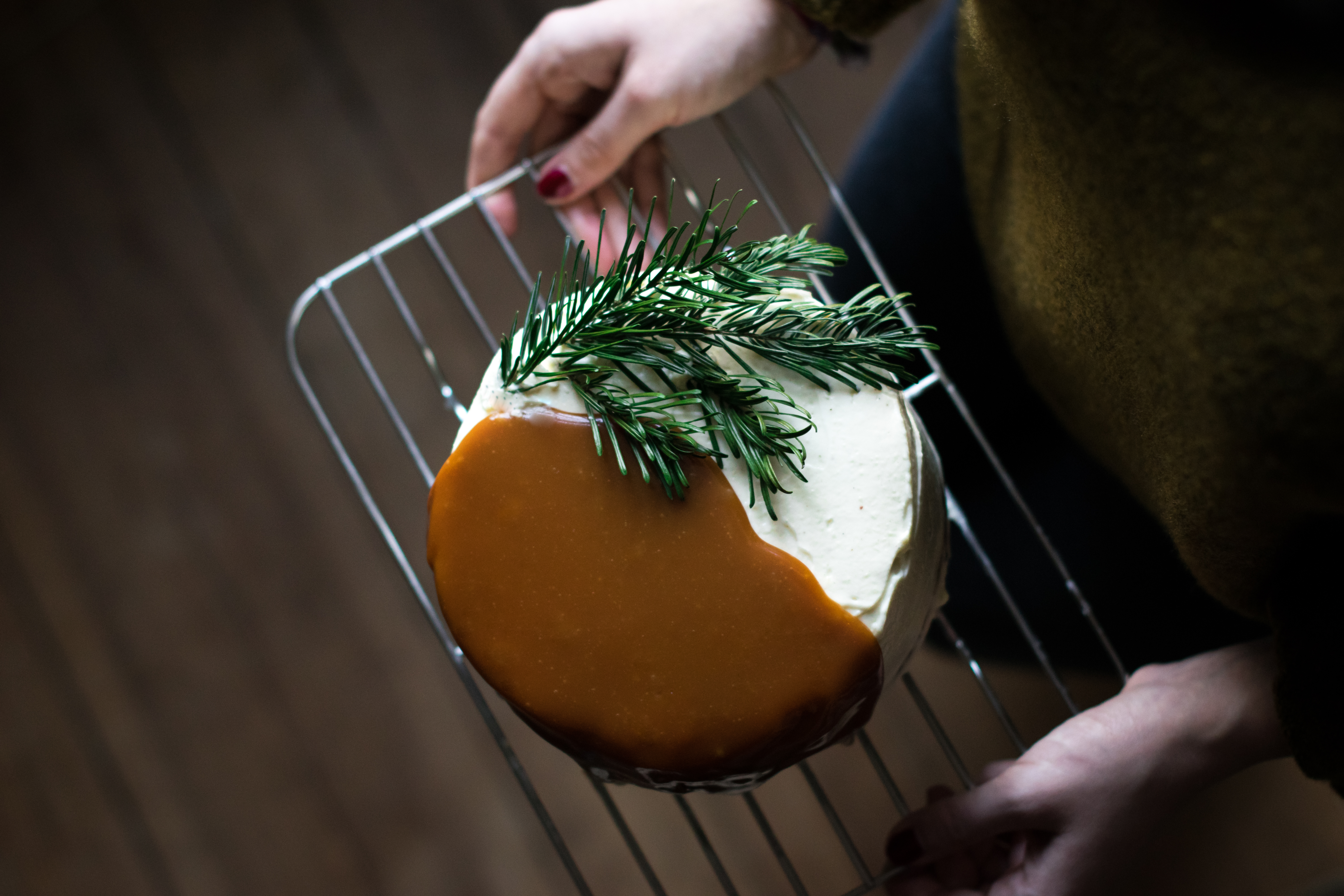 Sweet Potato, Gingerbread & Stracciatella Layer Cake