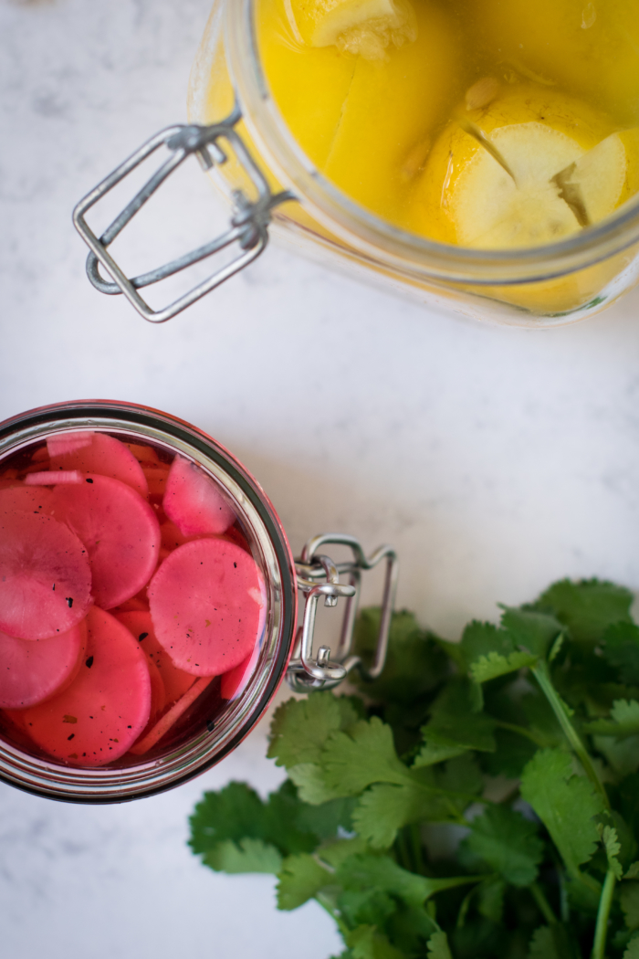 Radish Pickles & Preserved Lemons