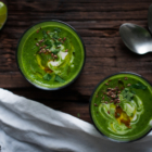 Cream of Purslane, Avocado & Lime Soup