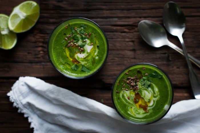 Cream of Purslane, Avocado & Lime Soup