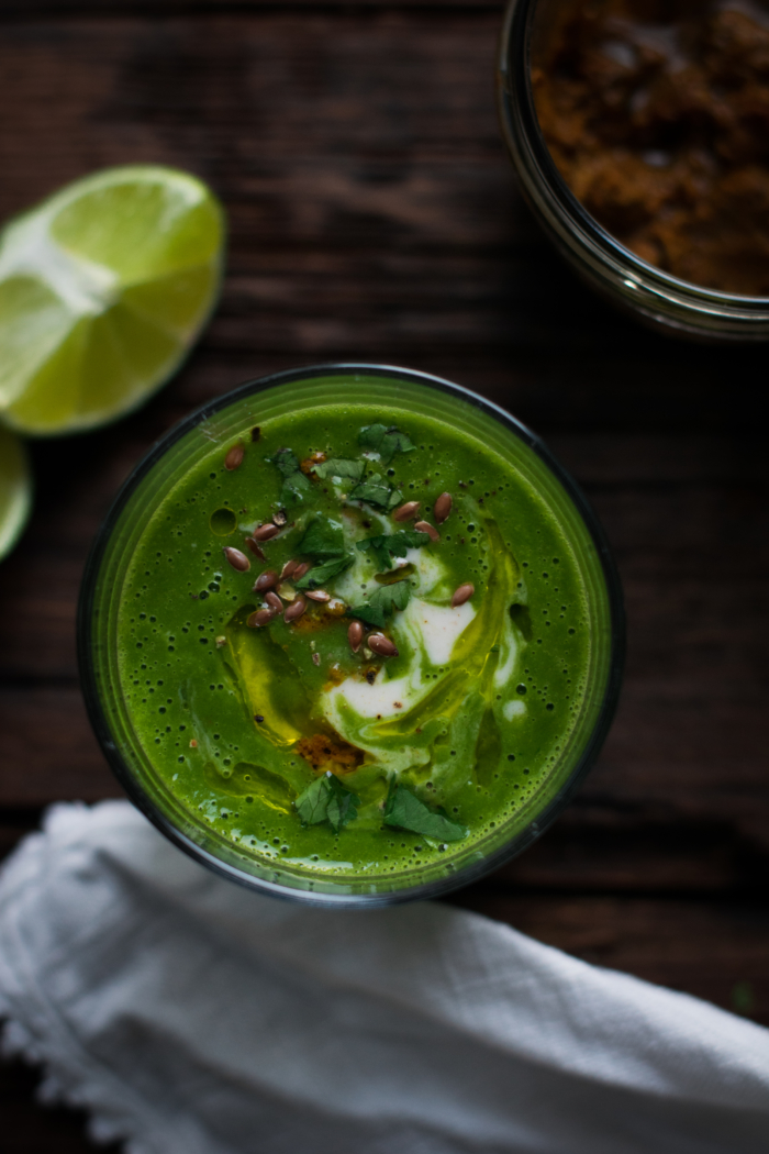 Cream of Purslane, Avocado & Lime Soup