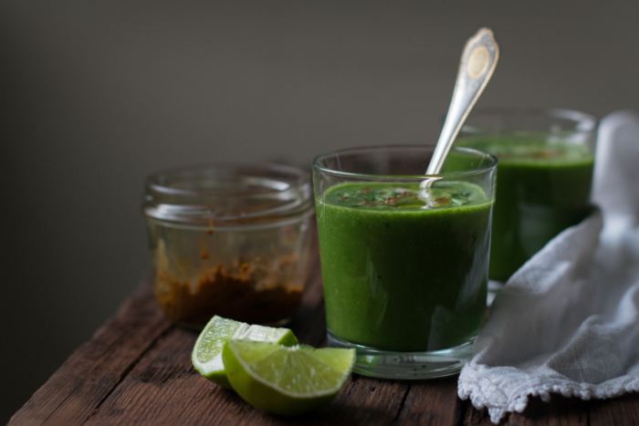 Cream of Purslane, Avocado & Lime Soup