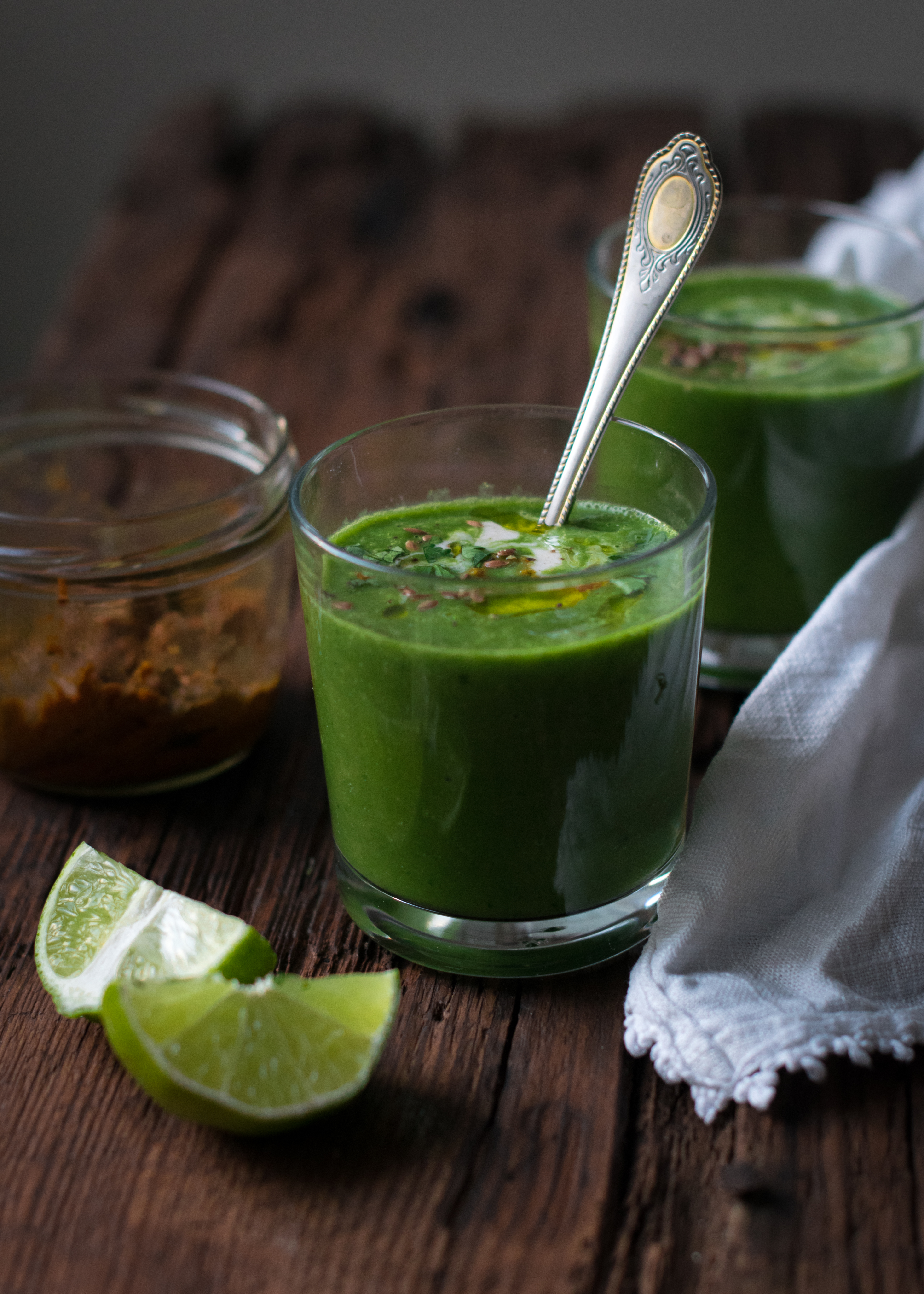 Cream of Purslane, Avocado & Lime Soup