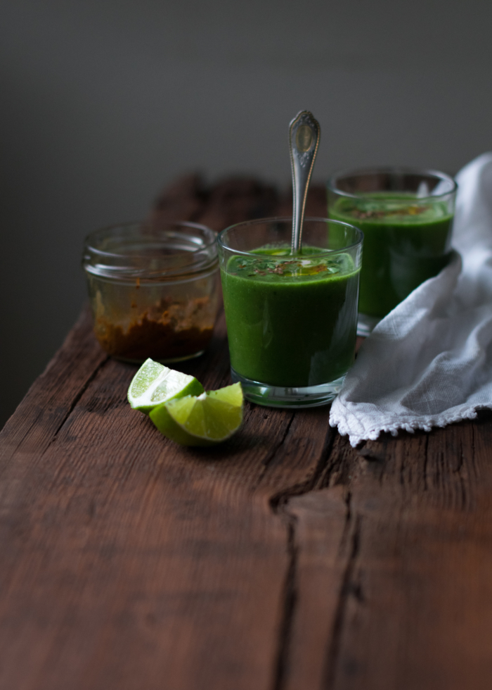 Cream of Purslane, Avocado & Lime Soup