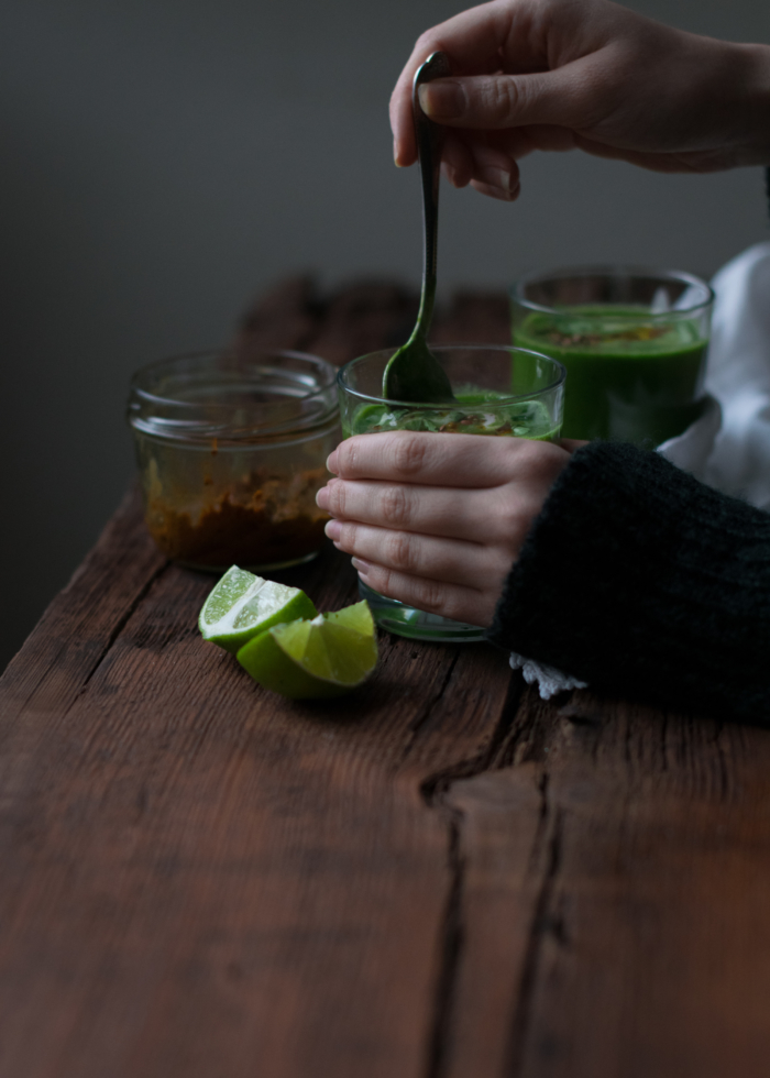 Cream of Purslane, Avocado & Lime Soup