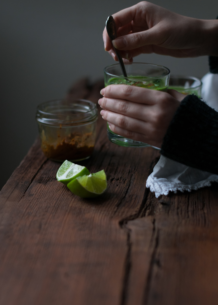 Cream of Purslane, Avocado & Lime Soup