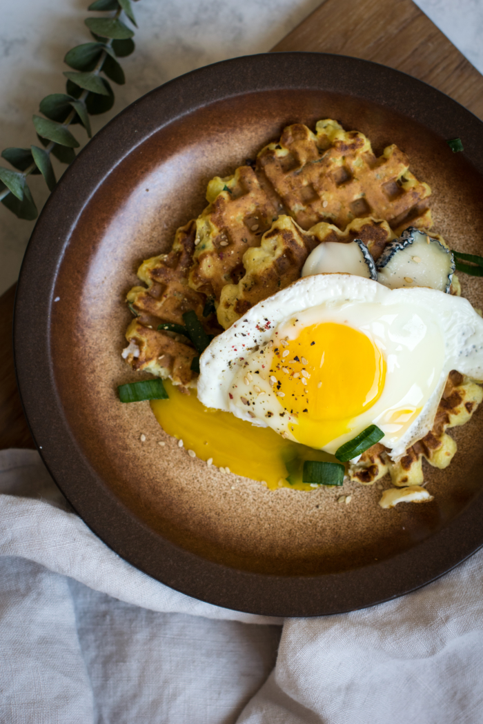 Potato & Scallion Breakfast Waffles