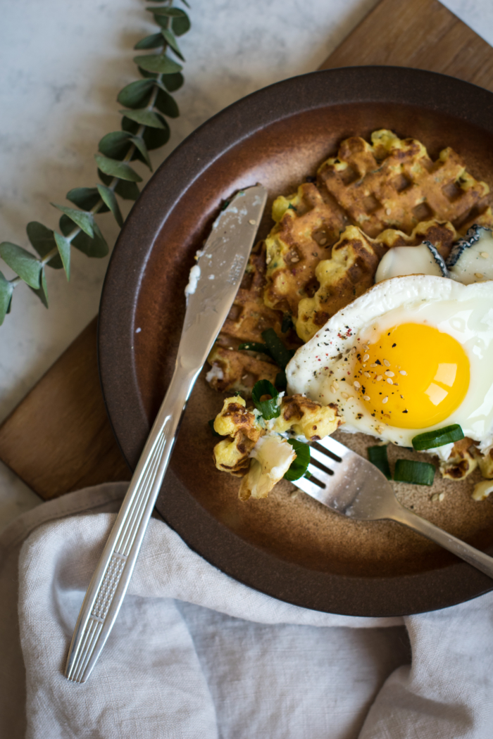 Potato & Scallion Breakfast Waffles