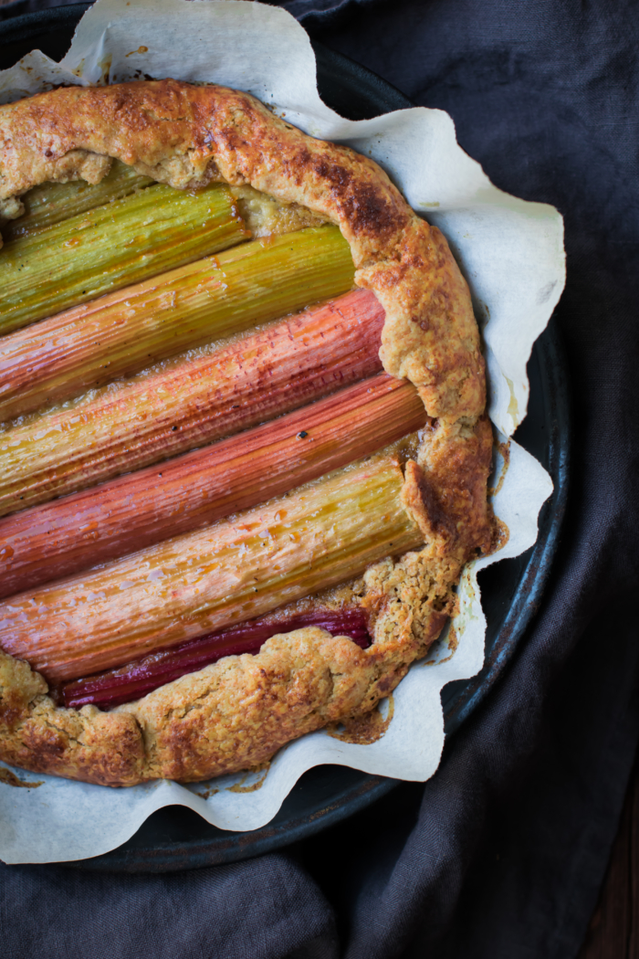 Rhubarb Coconut Galette