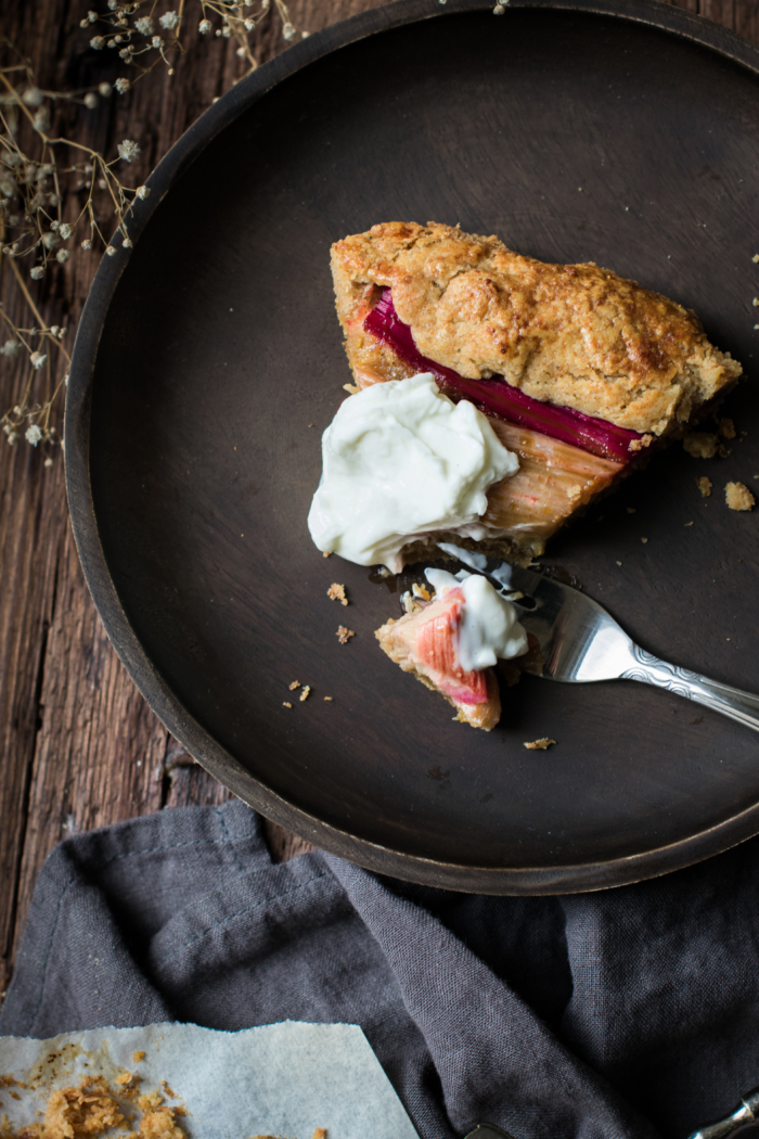 Rhubarb Coconut Galette