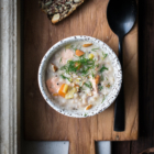 Barley, Almond & Salmon Finnish Style Soup