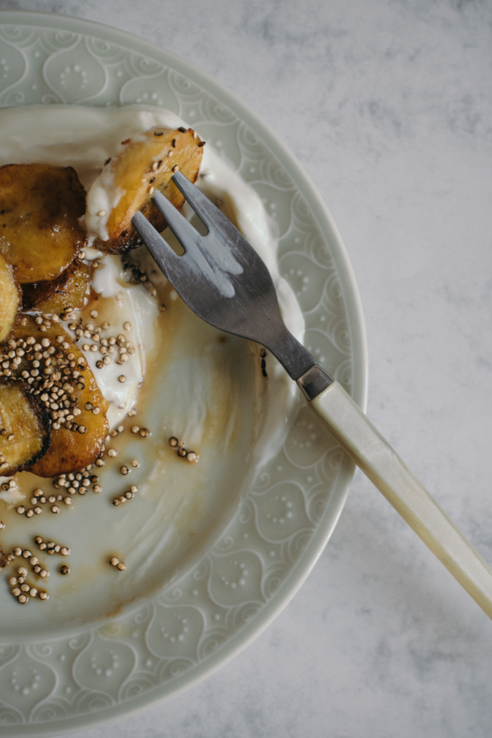 Coconut Caramelised Plantain Banana & Roasted Quinoa