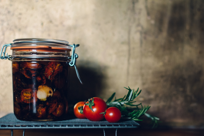 Slow Roasted Cherry Tomatoes with Olive Oil & Herbs