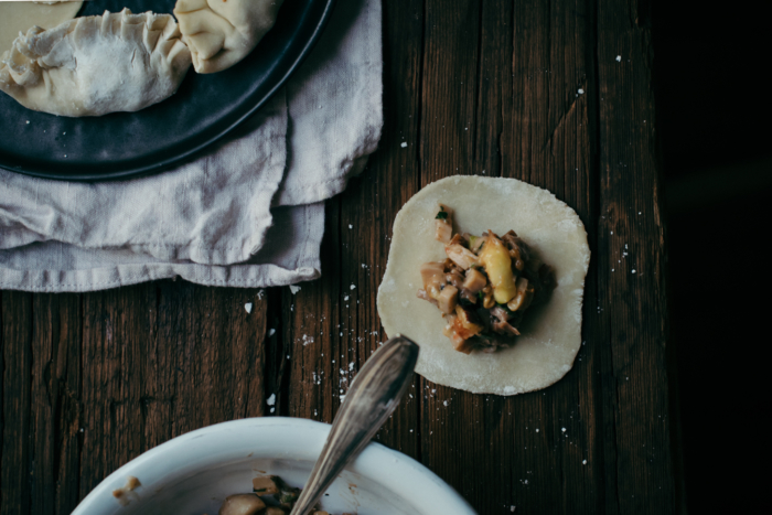 Dumplings aux Champignons, Figues, Gorgonzola & Noix