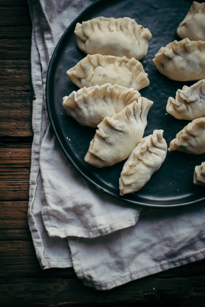 Dumplings aux Champignons, Figues, Gorgonzola & Noix