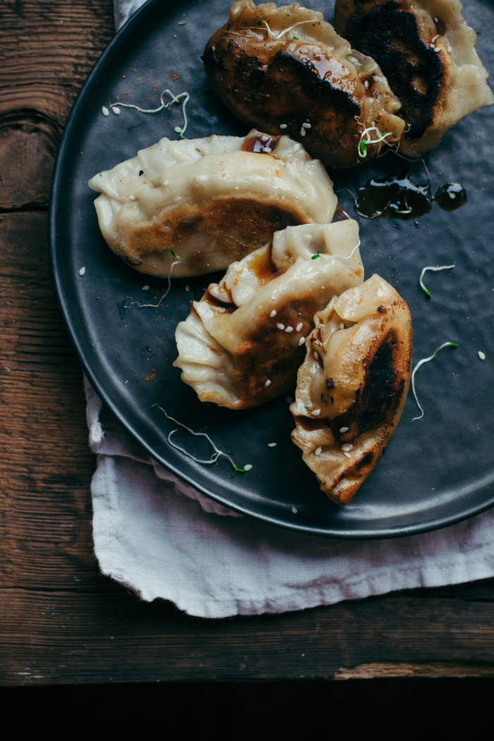 Dumplings aux Champignons, Figues, Gorgonzola & Noix