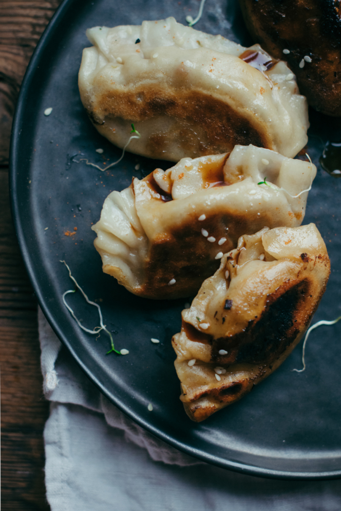 Dumplings aux Champignons, Figues, Gorgonzola & Noix