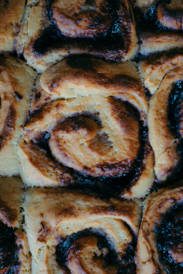 Blackberry, Chestnut Cream & Cardamom Rolls