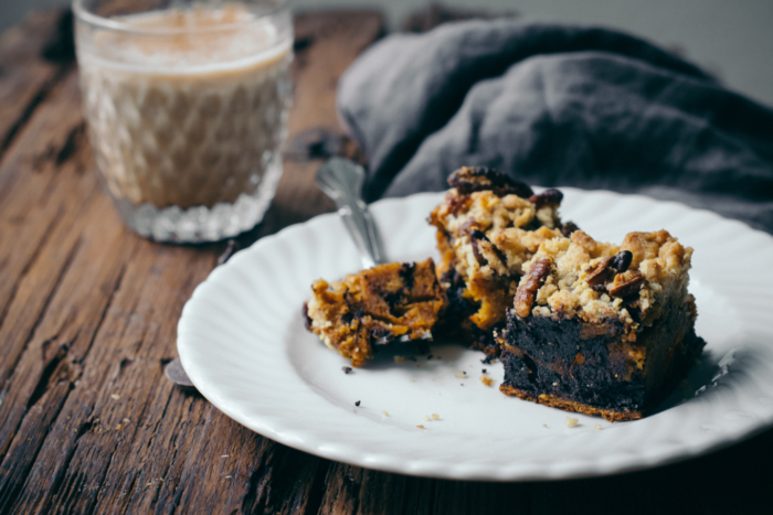 Crumble au Potimarron, Chocolat Noir & Noix de Pécan