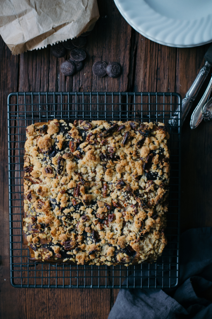 Crumble au Potimarron, Chocolat Noir & Noix de Pécan