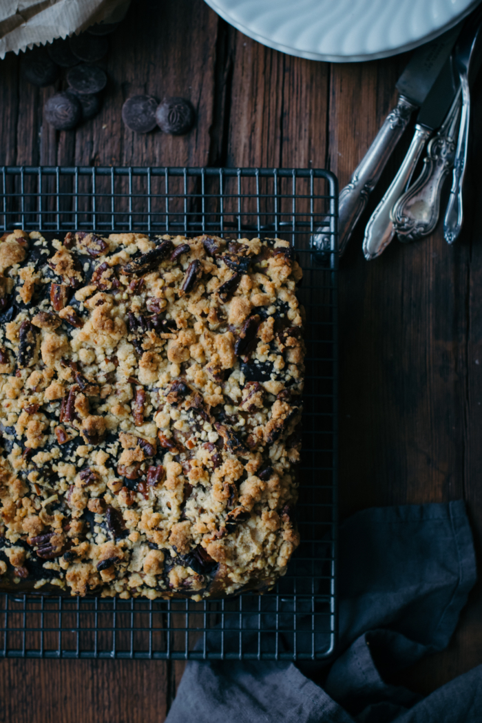 Crumble au Potimarron, Chocolat Noir & Noix de Pécan