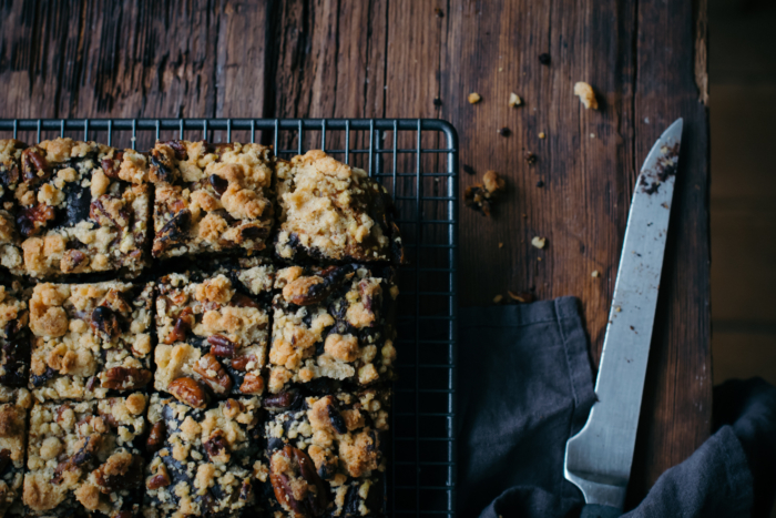 Crumble au Potimarron, Chocolat Noir & Noix de Pécan