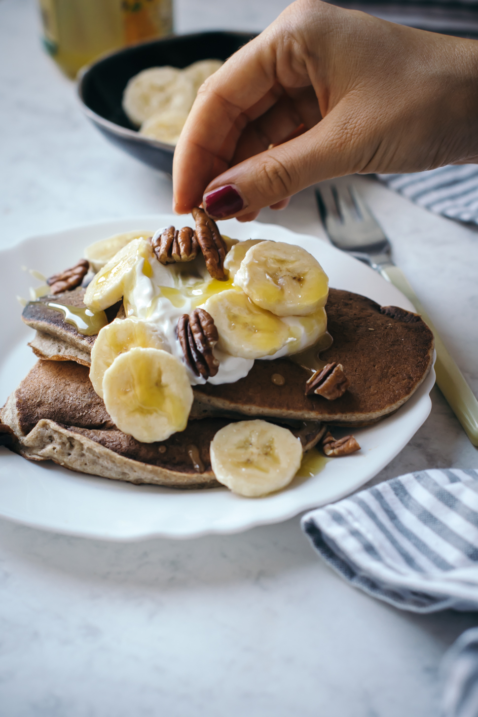 Healthy Banana & Buckwheat Pancakes For Runners In the mood for food