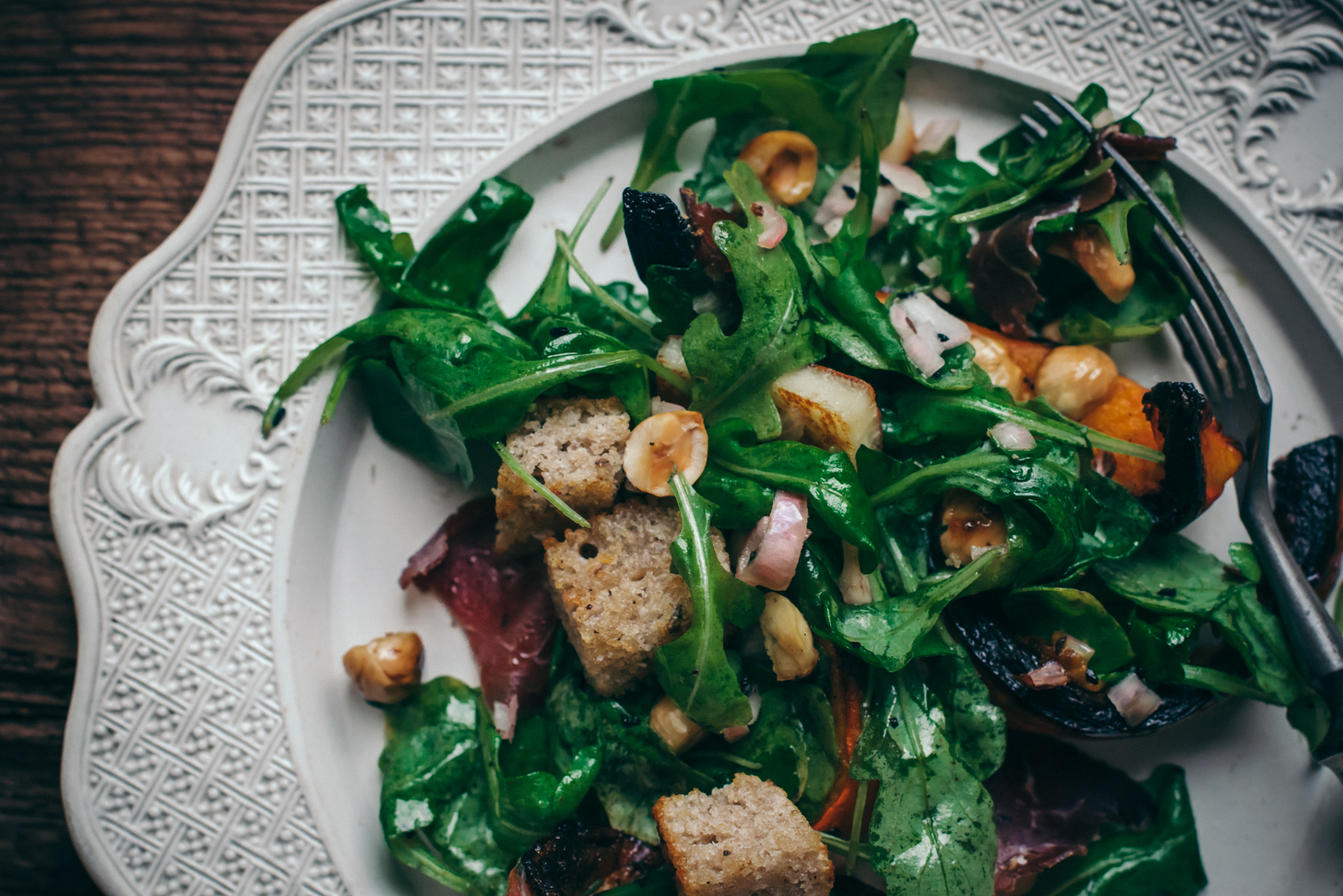 Salade Panzanella d'Automne au Potimarron