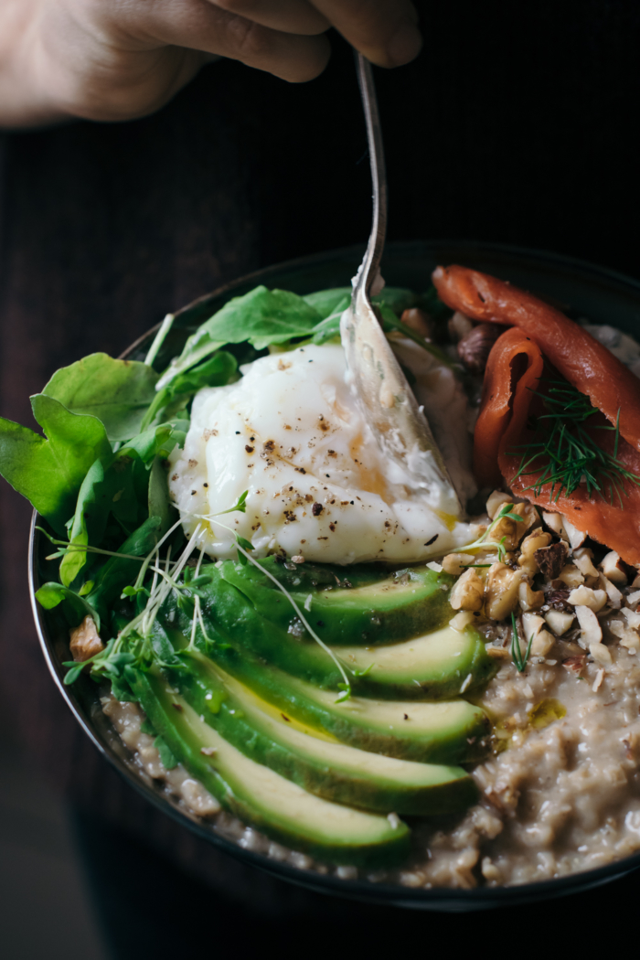 Savory Porridge with Miso, Salmon & Avocado