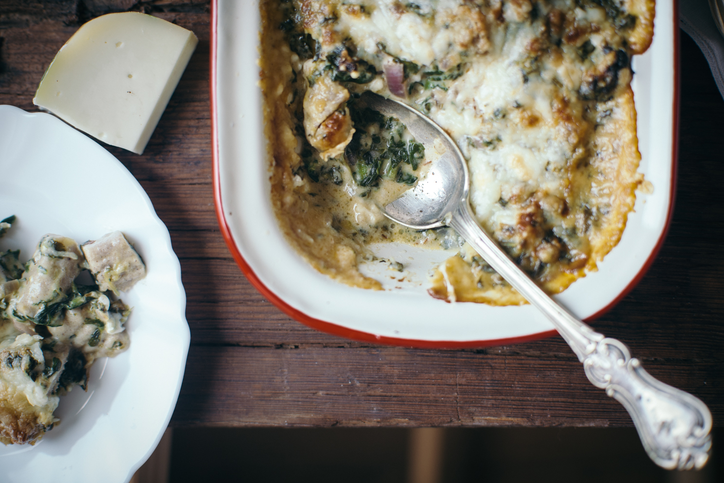 Gratin de Gnocchis de Sarrasin, Chèvre & Épinards