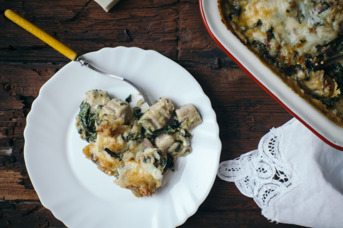 Gratin de Gnocchis de Sarrasin, Chèvre & Épinards