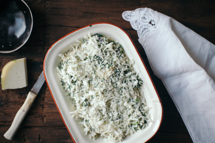 Gratin de Gnocchis de Sarrasin, Chèvre & Épinards