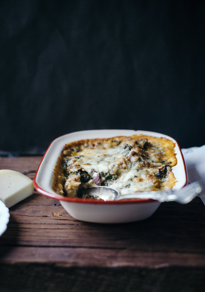 Gratin de Gnocchis de Sarrasin, Chèvre & Épinards